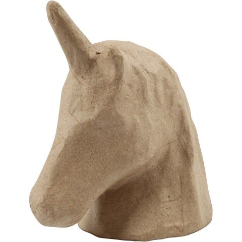 Głowa Jednorożca papier-mache H: 18,5 cm Głowa Jednorożca papier-mache H: 18,5 cm
