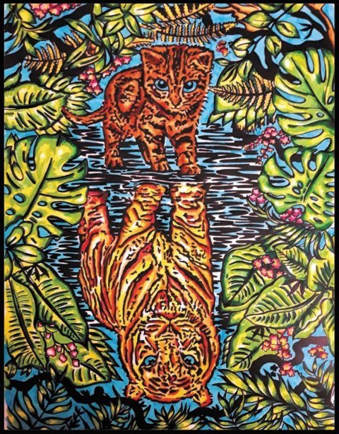 Kolorowanka Welwetowa 47x35 Kocia Natura Kolorowanka Welwetowa 47x35 Kocia Natura