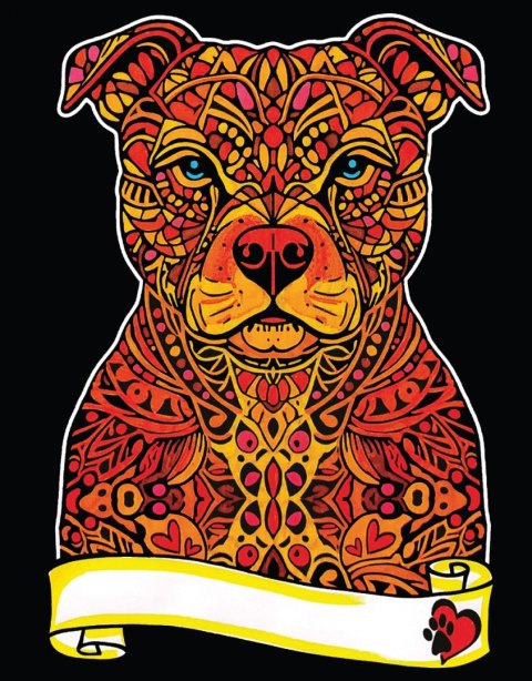 Kolorowanka Welwetowa A4 Pitbul Kolorowanka Welwetowa A4 Pitbul