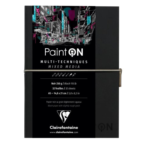 Szkicownik Paint`On A5, 250g, Czarny Szkicownik Paint`On A5, 250g, Czarny