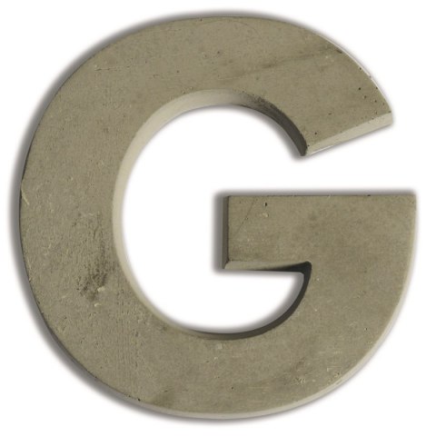 Litera G z betonu H: 5 cm Litera G z betonu H: 5 cm