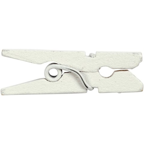 Mini Klamerki 25x3 mm 36 szt. Białe Mini Klamerki 25x3 mm 36 szt. Białe