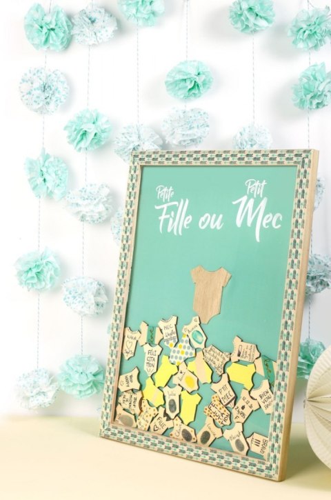 Pamiątkowa Ramka z drewna Baby Shower Pamiątkowa Ramka z drewna Baby Shower