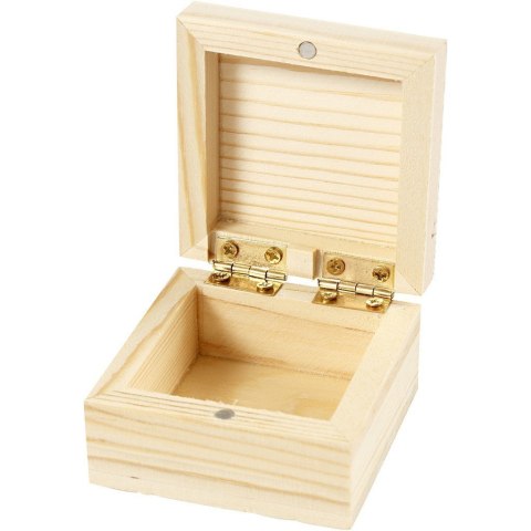 Pudełko z drewna na Biżuterię 6x6x3,5 cm Pudełko z drewna na Biżuterię 6x6x3,5 cm