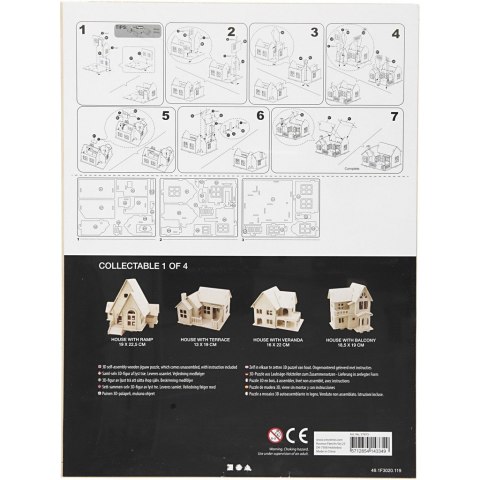 Puzzle 3D drewniane Domek 2 Puzzle 3D drewniane Domek 2