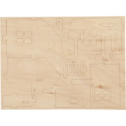Puzzle 3D drewniane Domek 2 Puzzle 3D drewniane Domek 2