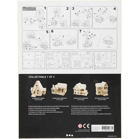 Puzzle 3D drewniane Domek 3 Puzzle 3D drewniane Domek 3