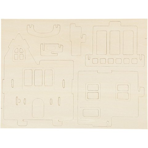 Puzzle 3D drewniane Domek 4 Puzzle 3D drewniane Domek 4