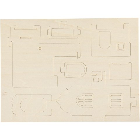 Puzzle 3D drewniane Domek 4 Puzzle 3D drewniane Domek 4