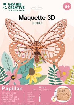 Puzzle 3D drewniane, Motyl